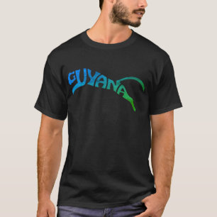 T-shirt Panthère de Guyane colorée Typographie illustrée A