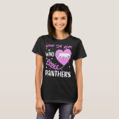 T-shirt Panthère En Forme De Coeur Juste Une Fille Qui Aim (Devant entier)