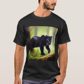 T-shirt Panthère noire (4) Chat sauvage (Devant)