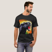 T-shirt Panthère noire (7) Chat sauvage (Devant entier)