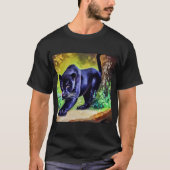 T-shirt Panthère noire (8) Chat sauvage (Devant)