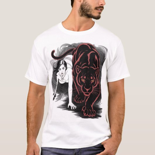 T-shirt Panthère noire avec femmes (Devant)