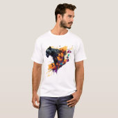 T-shirt Panthère noire bête activée (Devant entier)