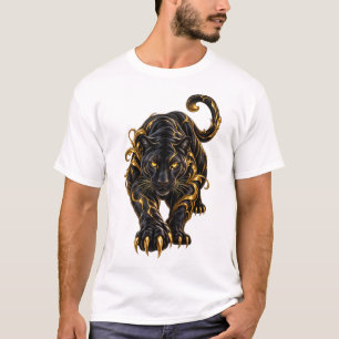 T-shirt Panthère noire – Prédateur de luxe sombre et puiss
