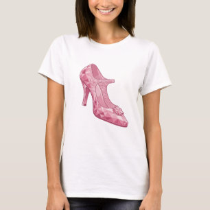 T-shirt Pantoufles en verre rose ATTRAYANTES Création sur