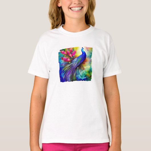T-Shirt paon brillant (Devant)