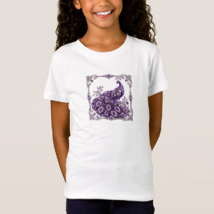 T-Shirt Paon de cristal violet de luxe