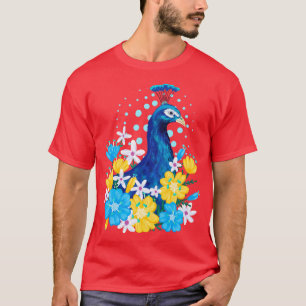 T-shirt Paon floral