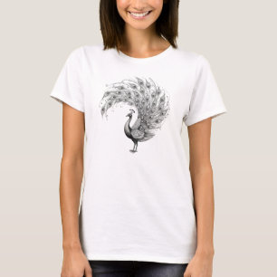 T-shirt Paon noir et blanc