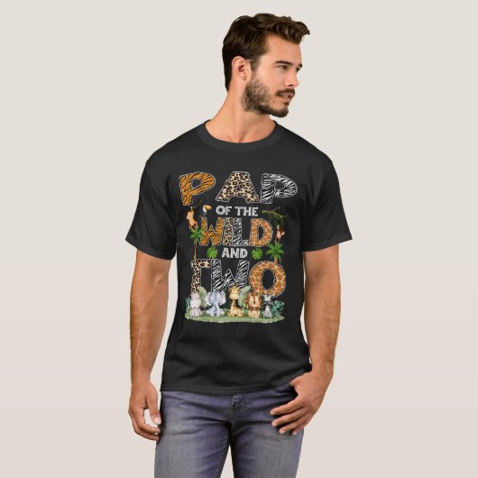 T-shirt Pap Of The Wild Et Deux Zoo Safari Jungle Annivers (Devant entier)
