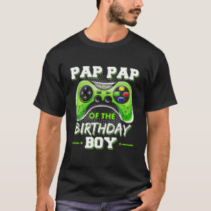 T-shirt Pap Pap Du Joueur Vidéo Décoration Enfant Annivers