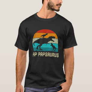 T-shirt Pap Papsaurus T Rex Dinosaur Fête des pères Pour P