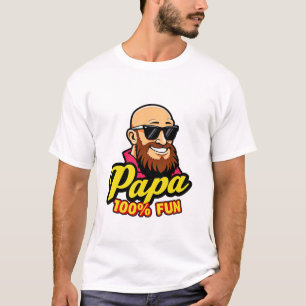 T-shirt Papa 100% fun