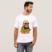 T-shirt Papa 100% fun (Devant entier)