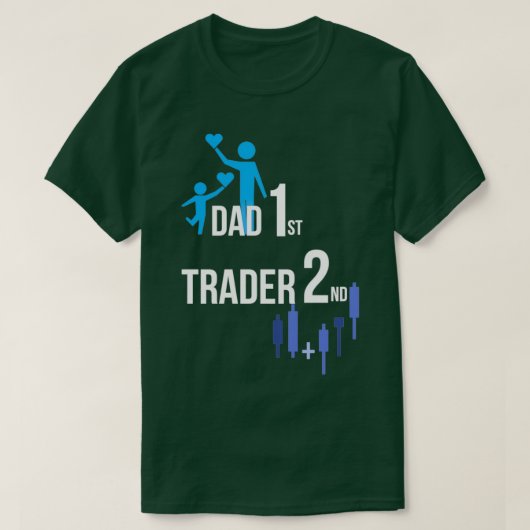 T-shirt Papa 1er Trader 2e (Design devant)