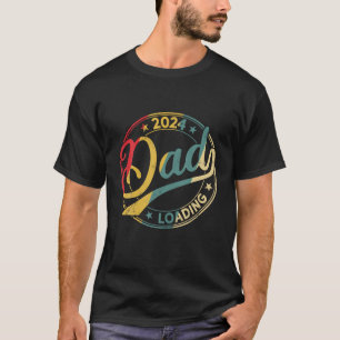 T-shirt Papa 2024 Chargement Devenir Papa 2024 Retro Papa 