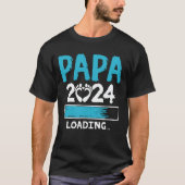 T-shirt Papa 2024 Chargement Faire-part de grossesse Nouve (Devant)