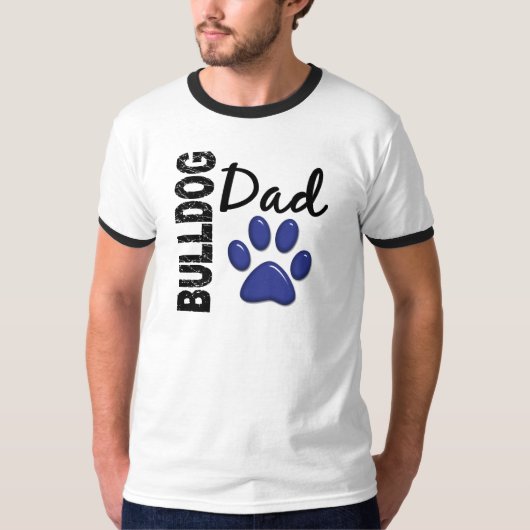 T-shirt Papa 2 de bouledogue (Devant)