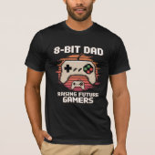 T-shirt Papa 8 bits - Raising Future Gamers (Devant)