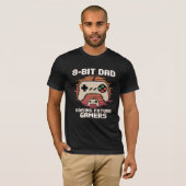 T-shirt Papa 8 bits - Raising Future Gamers (Devant entier)