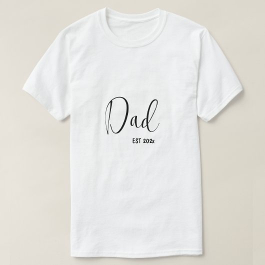 T-shirt Papa a créé un cadeau 202x pour papa (Design devant)
