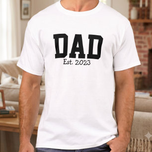 T-shirt Papa a établi gras noir blanc