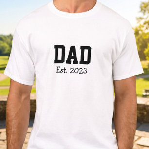 T-shirt Papa a établi gras noir blanc