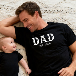 T-shirt Papa a fondé une typographie blanche et grasse