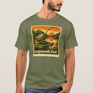 T-shirt Papa à grande bouche – Coucher de soleil rétro drô
