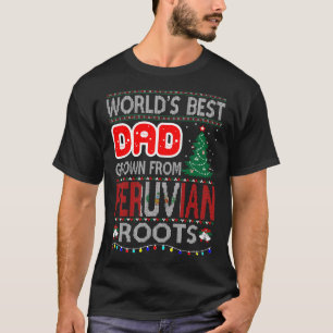 T-shirt Papa a grandi Racines péruviennes Noël Douille moc
