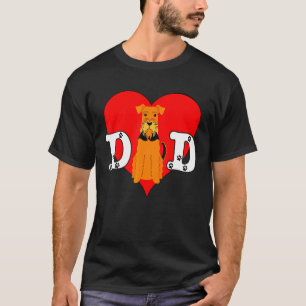 T-shirt Papa Adore Son Airedale Terrier