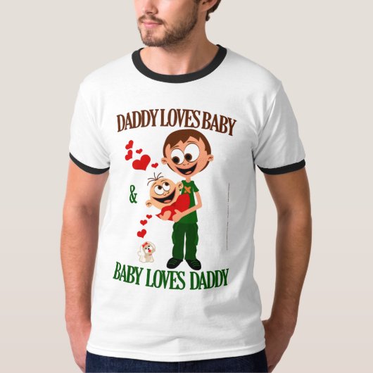 T-shirt Papa aime bébé - 03 (Devant)