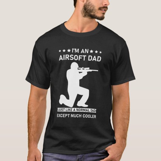 T-shirt Papa Airsoft Comme Papa Normal Sauf Glacière (Devant)