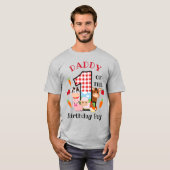 T-shirt Papa animal de ferme du premier anniversaire (Devant entier)