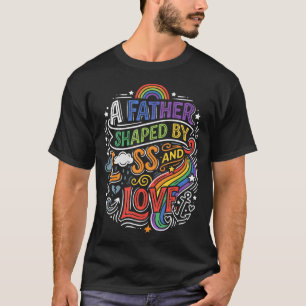 T-shirt Papa arc-en-ciel Papa Naissance Papa Fêtes des pèr