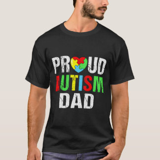 T-shirt Papa Autism Fier Proie Sa Famille