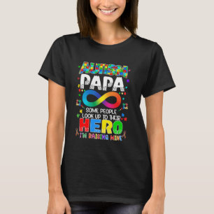 T-shirt Papa autiste Élève Héros Super Papa Sensibilisatio