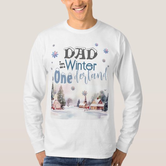 T-shirt Papa aux merveilles d'hiver (Devant)