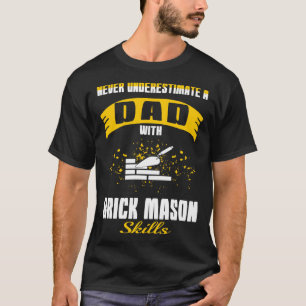 T-shirt Papa avec des compétences en maçonnerie de briqu