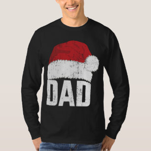 T-shirt Papa avec santa claus casquette assorti famille no