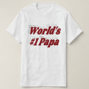 T-shirt Papa avec texte bordeaux