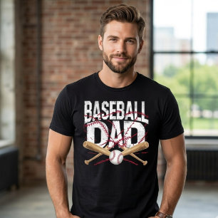 T-shirt Papa Baseball Bats Croisés en Détresse Sports Père