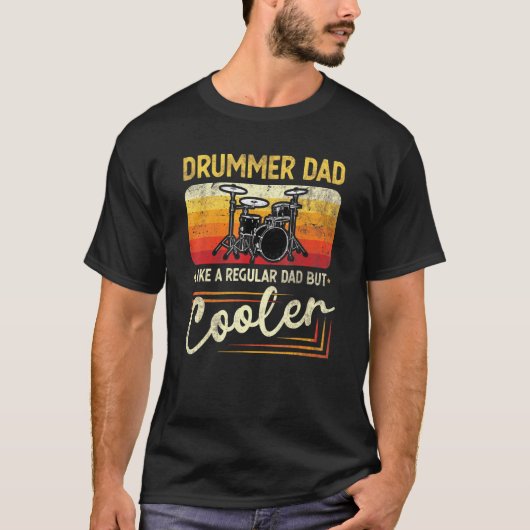 T-shirt Papa Batteur Comme Un Père Régulier Mais Pères Gla (Devant)