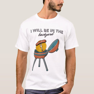 T-shirt Papa BBQ fête des pères je serai dans la cour arri