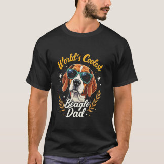 T-shirt Papa Beagle le plus cool du monde Cadeau Papa Beag