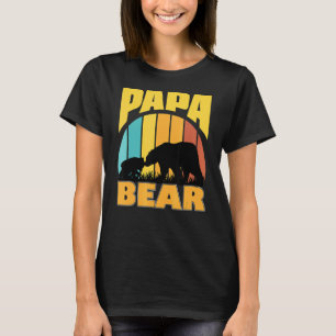 T-shirt Papa Bear 2 Cubs Papa Bear Twin Papa Kid