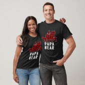 T-shirt Papa Bear 3 Cubes, Noël Mama Bear Plaid Pajam (Unisexe)