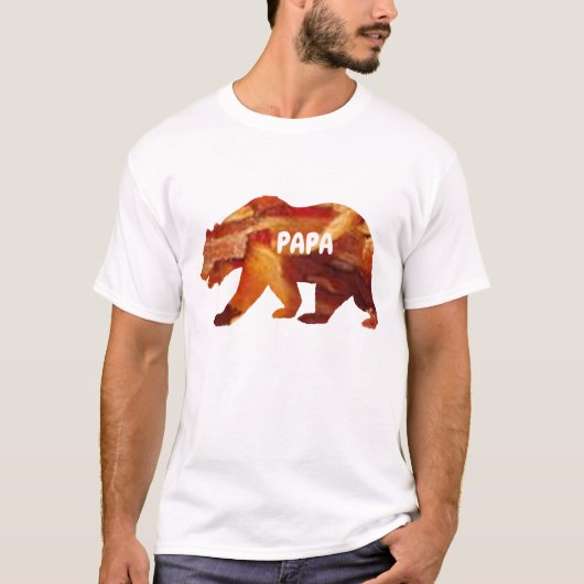 T-shirt Papa Bear Beer Bacon Shirt - Drôle Tee Homme! (Devant)