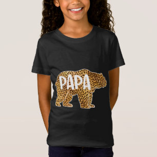 T-Shirt Papa Bear Cheetah Empreinte de léopard Cadeau Papa