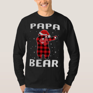 T-shirt Papa Bear Dabbing Pajama de Noël avec chapeau de P
